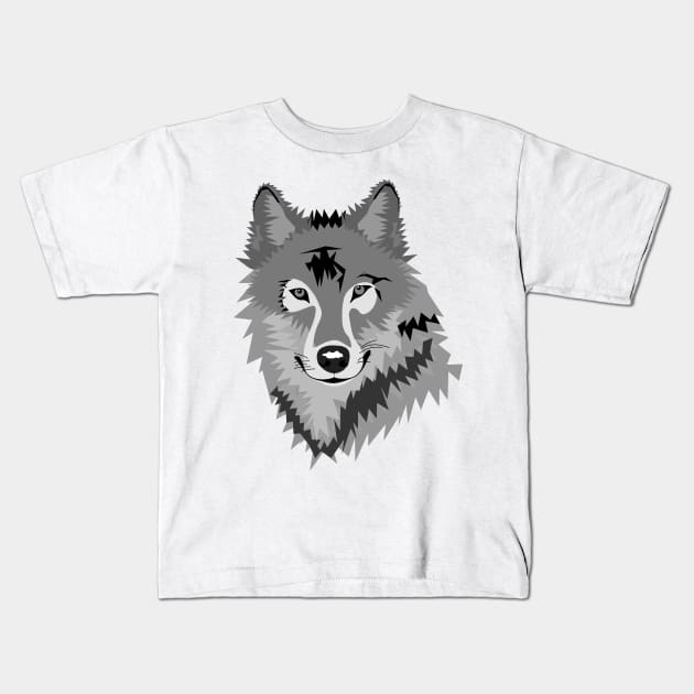 Wolf Dog Kids T-Shirt by Grazia